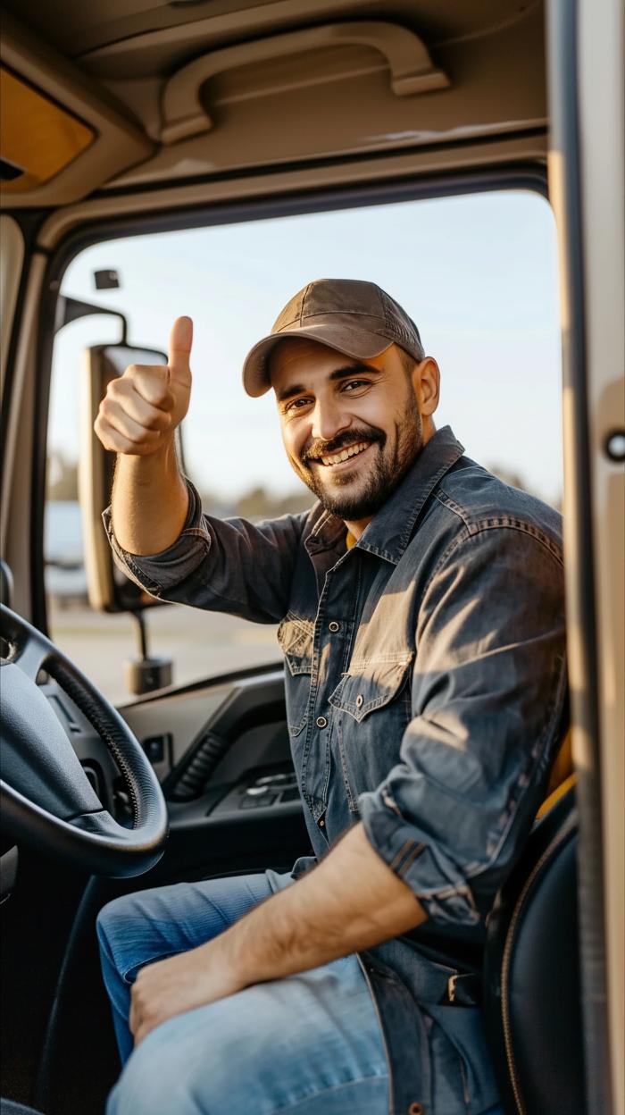 Truck dashboard view