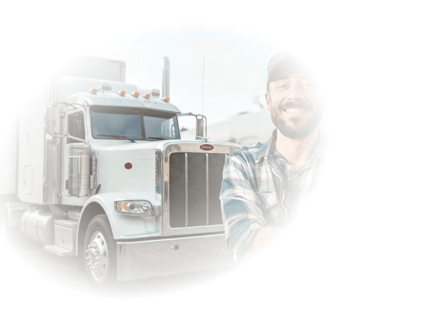 Man working as truck driver